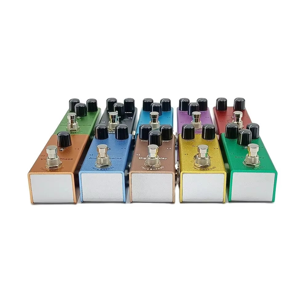 Professional Electric Guitar Effects Pedal: Vintage Overdrive, US Dream, Classic Chorus, Vintage Phase, Tremolo, Analog Delay, Digital Delay, Ultimate Drive