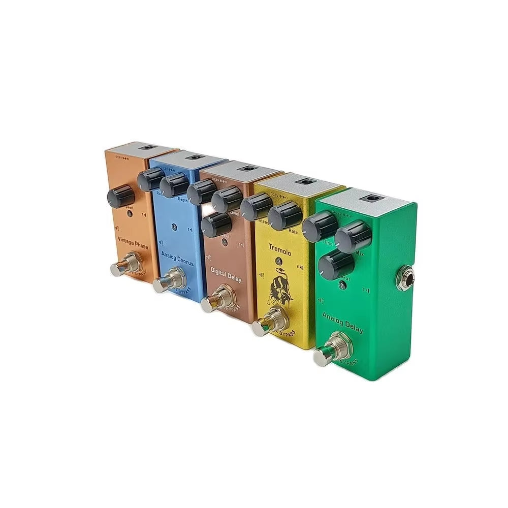 Professional Electric Guitar Effects Pedal: Vintage Overdrive, US Dream, Classic Chorus, Vintage Phase, Tremolo, Analog Delay, Digital Delay, Ultimate Drive