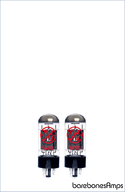 2 x JJ 6V6s Pair Guitar Amp Vacuum Tube / Valve by barebonesAmps