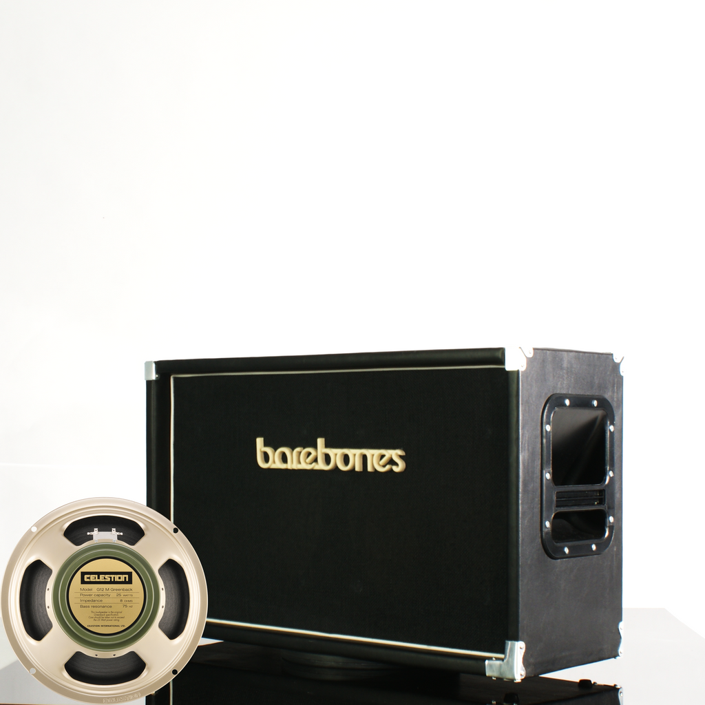 barebones 2x12" 8ohm 50 Watt Celestion Greenback Guitar Speaker Cabinet