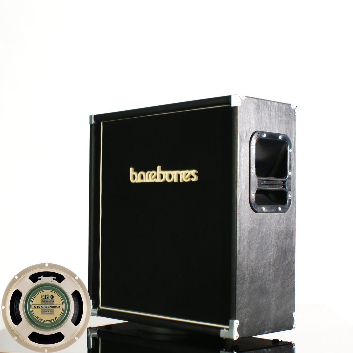 barebones 4x10" 120Watt Speaker Cabinet with Celestion Greenback - Switchable 8/ 16ohm