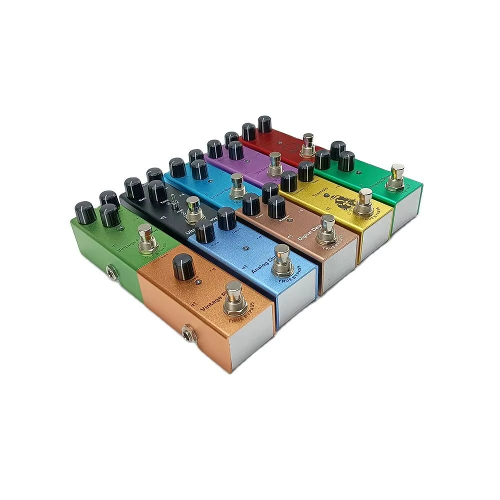 Professional Electric Guitar Effects Pedal: Vintage Overdrive, US Dream, Classic Chorus, Vintage Phase, Tremolo, Analog Delay, Digital Delay, Ultimate Drive