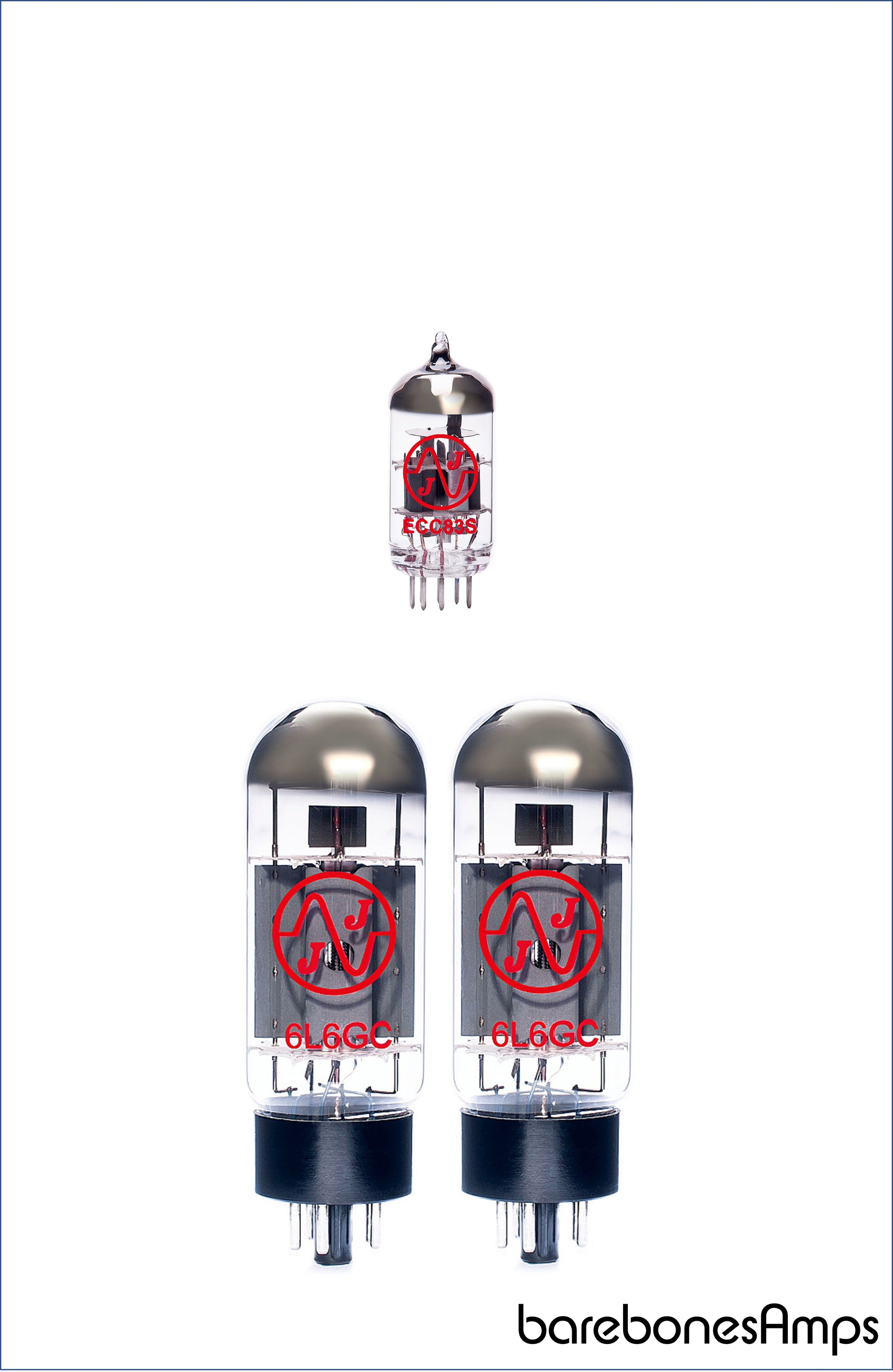 JJ 1 x ECC83 (12AX7) 2 x 6L6GC Pair Vacuum Tube / Valve by barebonesAmps