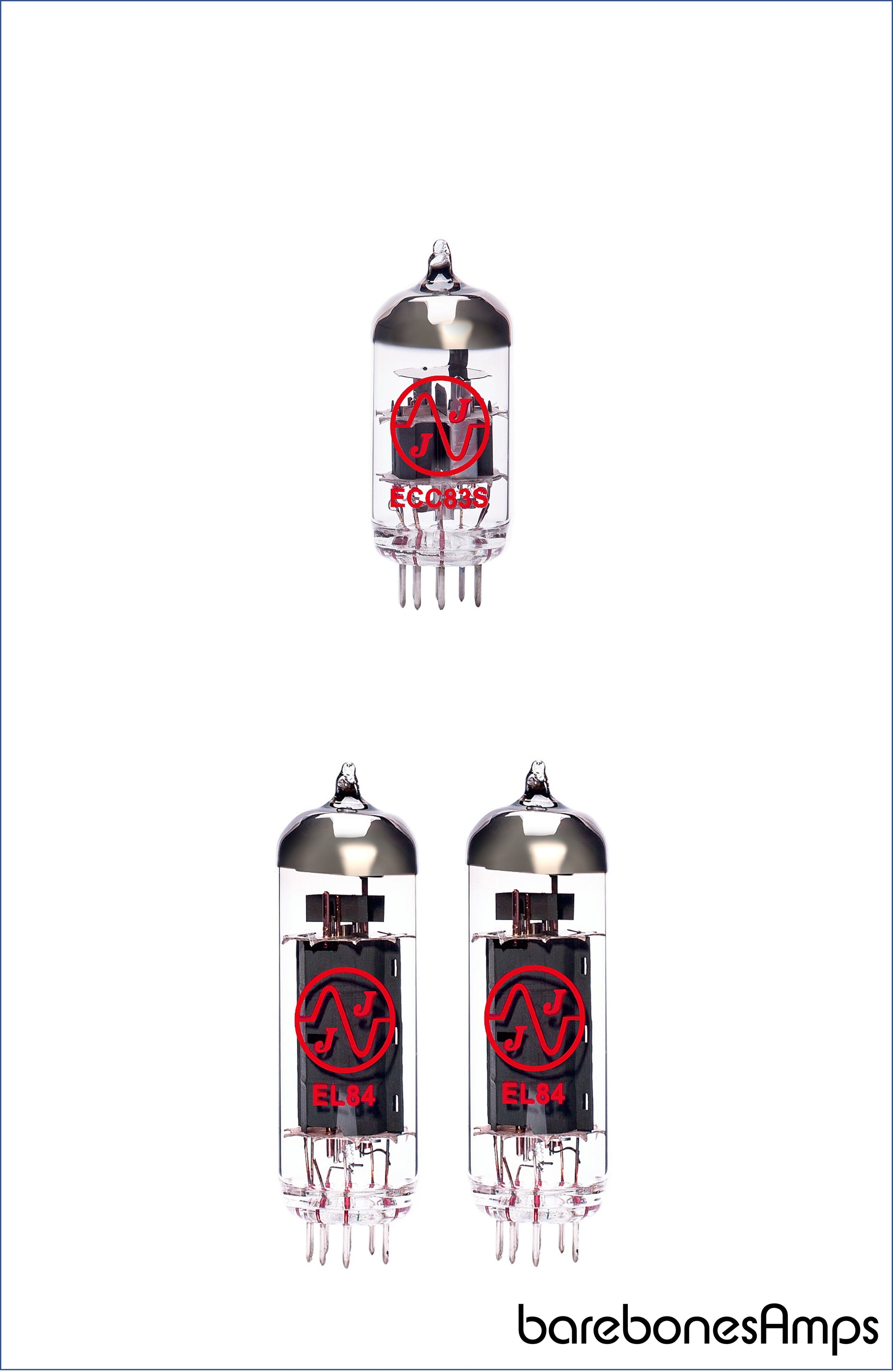 JJ 1 x ECC83 (12AX7) 2 x MATCHED EL84 (6BQ5) Vacuum Tube / Valve by barebonesAmps