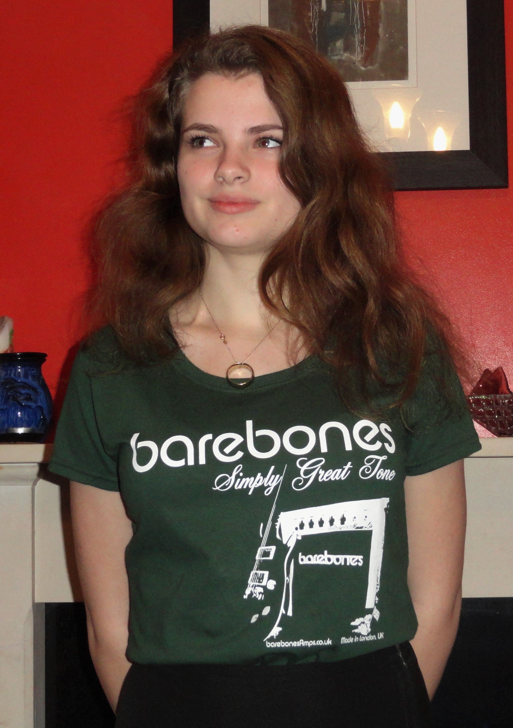 Ladyfit Green barebones T-Shirt Extra Large