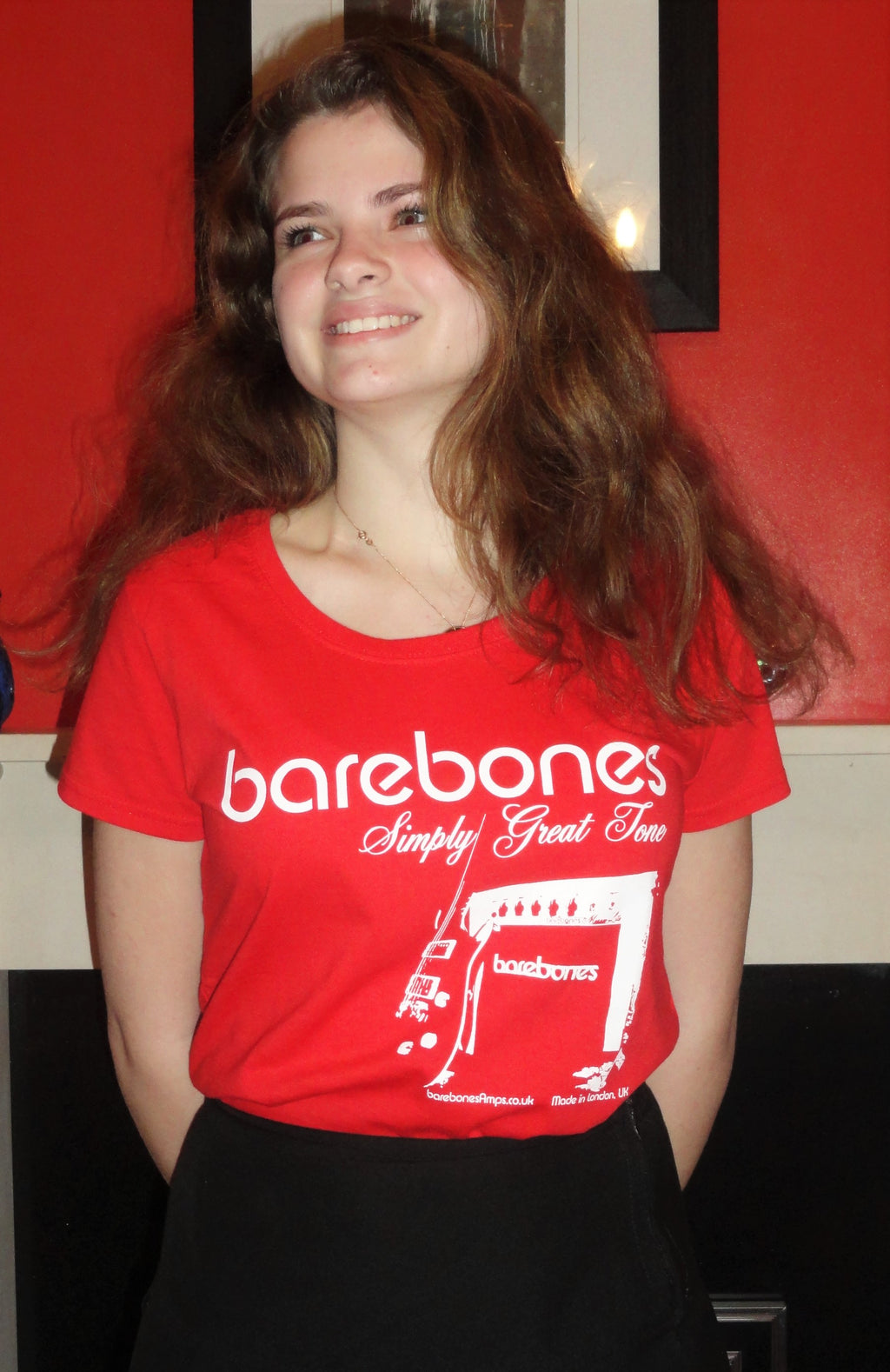 Ladyfit Red barebones T-Shirt XXL