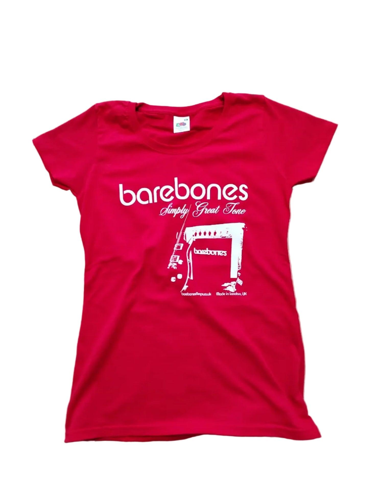 barebones Ladyfit Red T Shirt